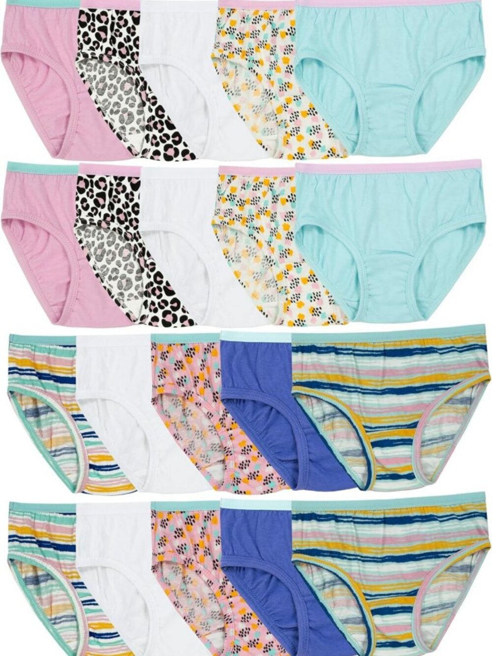 Girls' Cotton Brief Underwear Multipacks - Soft, Comfortable, Breathable Fit